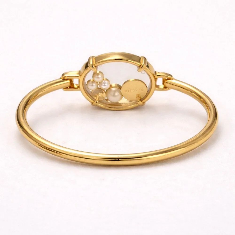 Marc by Marc Jacobs Floating Charms Hinged Cuff Bangle Bracelet Gold NWT - Picture 6 of 6